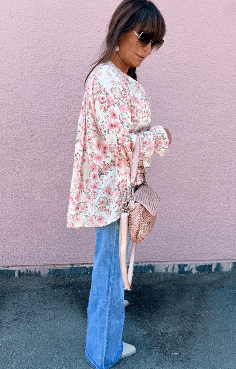 SUSANNE BLOUSE WHITE FLOWER