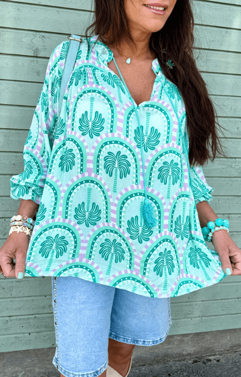 SUSANNE BLOUSE PALM GREEN