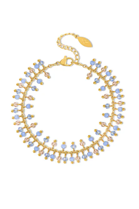 Hovedbilde DOUBLE CRYSTAL BRACELET BLUE